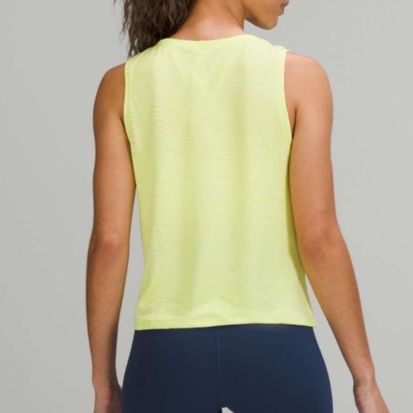 Lululemon Train to Be Tank Top Striped Electric Lemon Yellow W1DDIS Size 4 - Picture 2 of 10